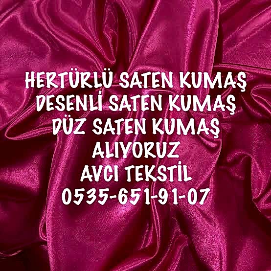 Pamuk Saten Kumaş Alınır |05356519107|