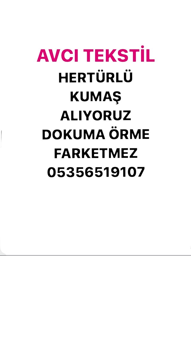 Parti Kumaş Alımı |05356519107|