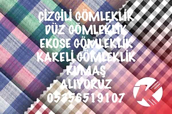 Ekoseli Gömleklik Kumaş Alınır |05356519107| 