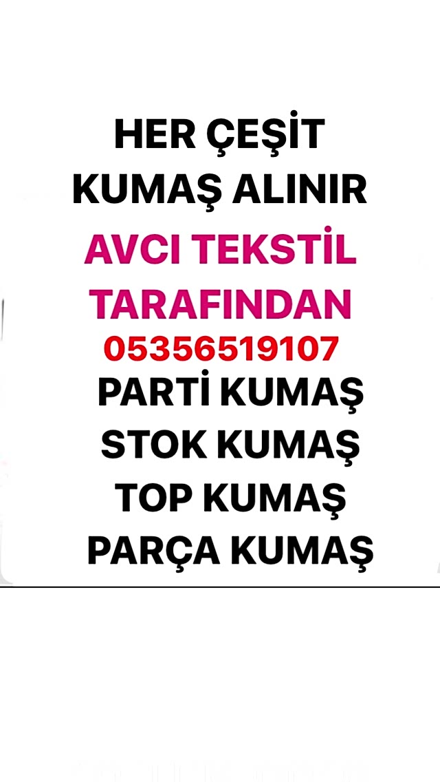 Parça Top Kumaş Alınır |05356519107|