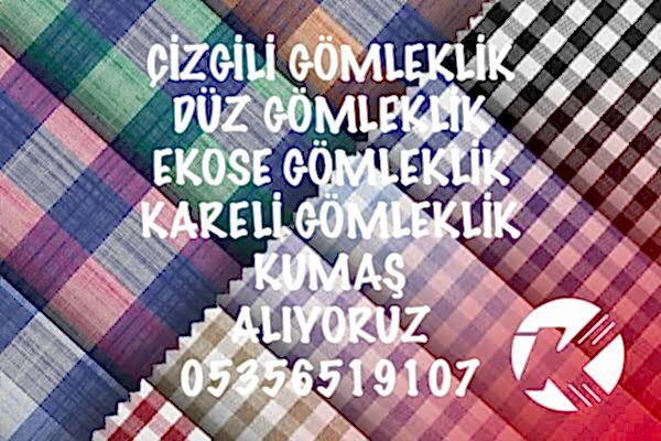 Poplin Gömleklik Kumaş Alınır |05356519107| 