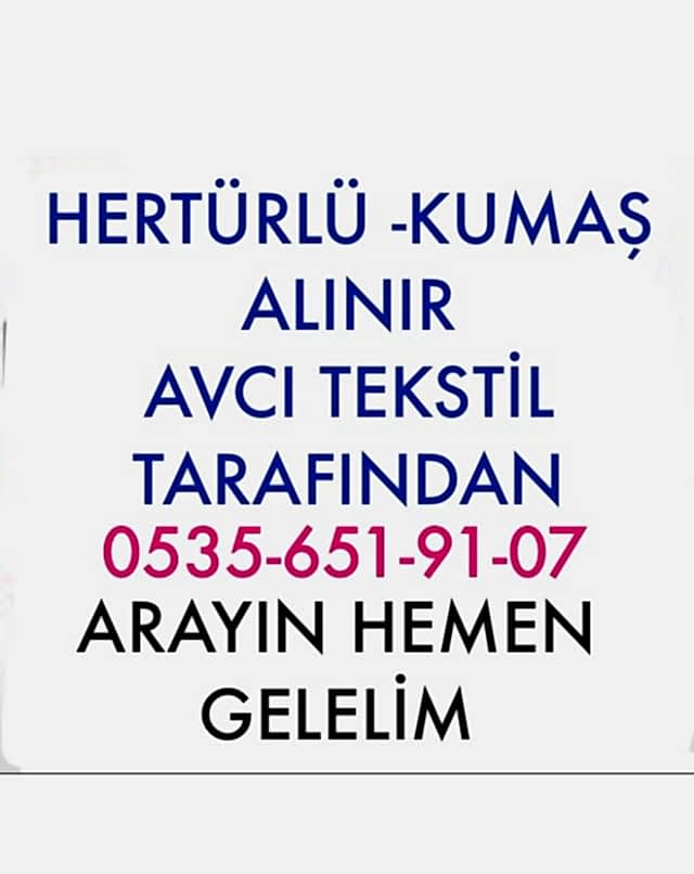 Fatih Stok Kumaş Alımı Yapanlar |05356519107|