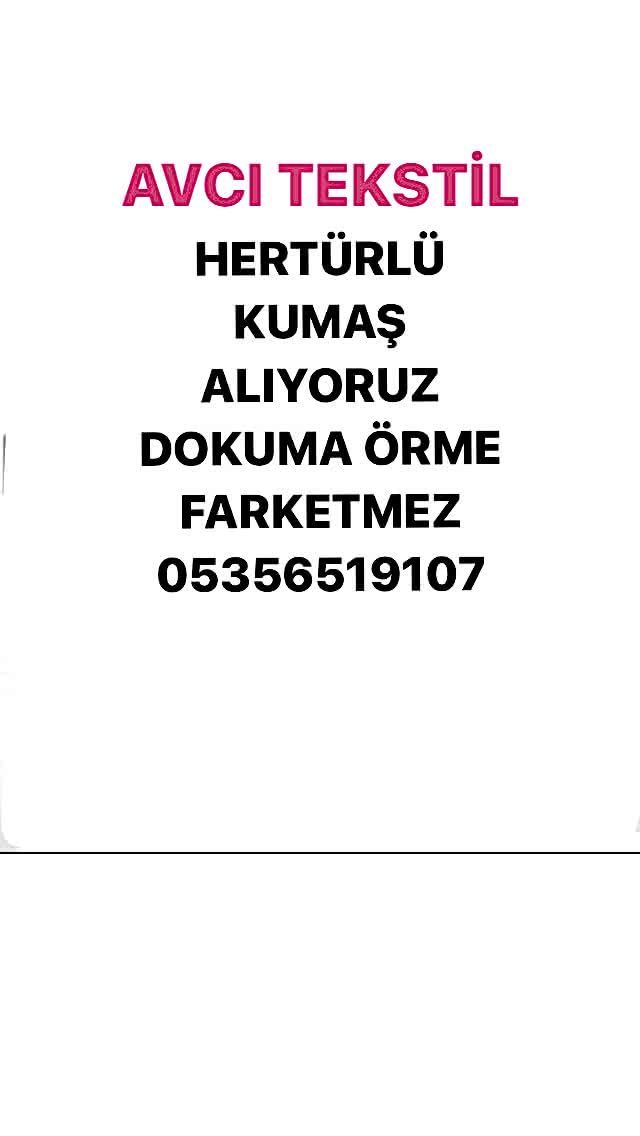 Kumaş Alan Yer Ve Satan |05356519107|