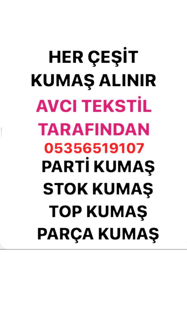 Top Kumaş Alınır |05356519107|